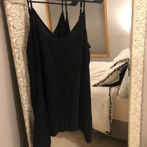 Black V-Neck Spaghetti Strap Tank